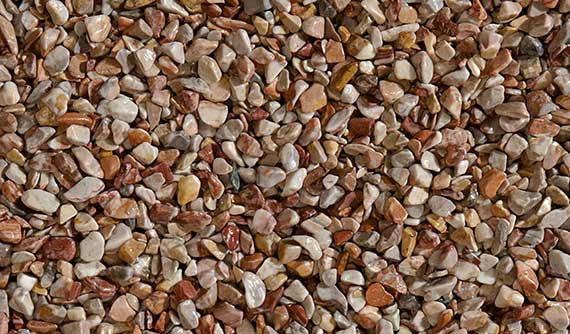 Campione di graniglia di marmo Arabescato per pavimentazioni drenanti
