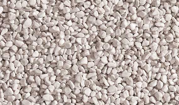 Campione di graniglia di marmo Bianco Zandobbio per pavimentazioni drenanti