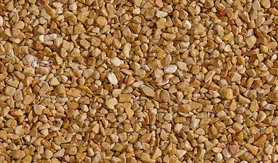 Campione di graniglia di marmo Giallo Mori per pavimentazioni drenanti