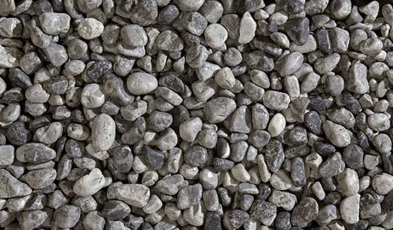 Campione di graniglia di marmo Grigio Cenere per pavimentazioni drenanti