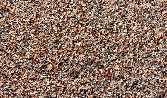 Campione di graniglia di marmo Orobico per pavimentazioni drenanti