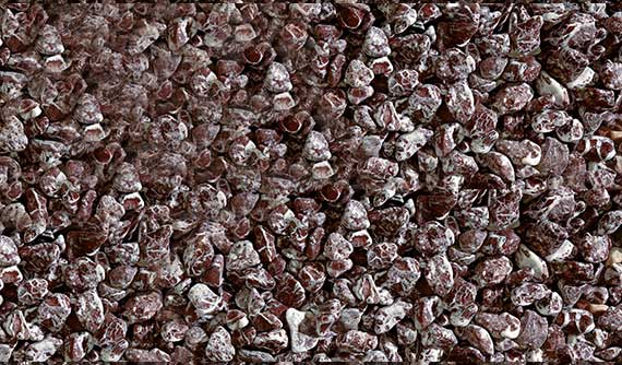 Campione di graniglia di marmo Rouge Royal per pavimentazioni drenanti
